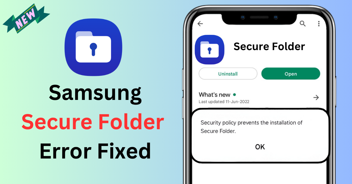 security police prevents the installation of secure folder